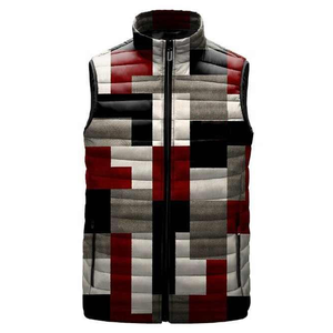 Profesional hecho nueva llegada invierno al aire libre rompevientos chaleco informal a prueba de viento con capucha chaquetas sin mangas - Product Image 1