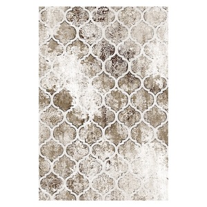 Tapis de salon multicolores neutres modernes abstraits imprimés numériquement, lavables en machine, en chenille, antidérapants, vente en gros RUGS DEPOT LXDP-0595 - Product Image 1