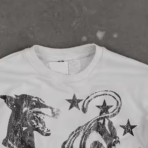 Custom Street Wear 2026 Graphic Boxy Waffle Hip Hop Alta calidad para hombres Camiseta de manga larga de gran tamaño de doble capa - Product Image 4