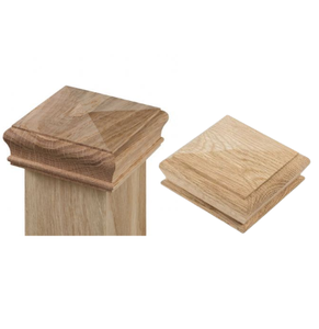 Piezas de escalera de madera maciza de formas personalizadas de gama alta Tapa de madera decorativa a prueba de termitas Diseño moderno Directo del Hospital de Vietnam - Product Image 1