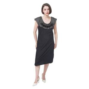 black and grey combination dress Black and grey Roaring 20s dress with sleeves LaVieDelight