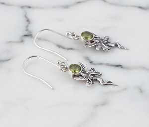 Pendientes Colgantes de Peridoto, Plata de Ley 925 Oxidada, Joyería Linda, Piedra de Nacimiento de Agosto, Regalo para Aniversario - Product Image 4