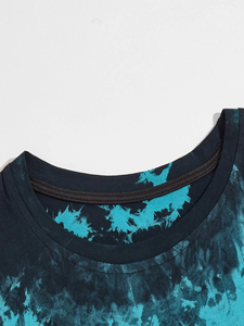 T-shirt imprimé poisson personnalisé à manches courtes et demi-teinture pour hommes, vêtements respirants à séchage rapide, t-shirts, vêtements de rue pour hommes - Product Image 3