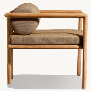 เก้าอี้เดี่ยวสไตล์โมเดิร์นเรียบง่าย ทำจากไม้สักที่เป็นมิตรต่อสิ่งแวดล้อม สำหรับใช้งานกลางแจ้ง พร้อมเบาะโฟม - Product Image 3