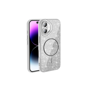 Coque en silicone scintillante compatible MagSafe pour iPhone 14 Plus, protection antichoc premium, compatible avec la recharge sans fil magnétique - Product Image 1