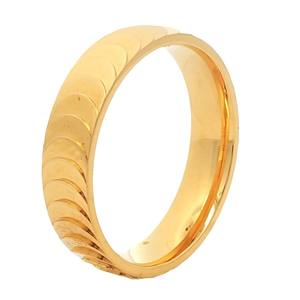 (Price is Labor Cost Only) 18K 22K 24K <b>Pure</b> Real Yellow Gold Women's Wedding Engagement Ring 0.5cm Slim Band Design - Product Image 1