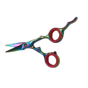 Ciseaux à cheveux en acier inoxydable de la meilleure qualité Ciseaux de salon de coiffure multicolores avec vis réglable et repose-doigt - Product Image 4