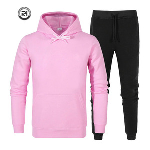 Vente en gros de survêtements d'hiver solides et écologiques en polyester spandex personnalisés, impression par broderie, fabricant d'ensemble de survêtements unisexe - Product Image 2