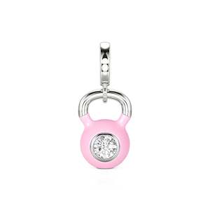จี้แฟชั่นรูปกิ๊ตเทิลเบลล์เคลือบสีเงิน Jeulia Move My Way No Excuses - Product Image 1