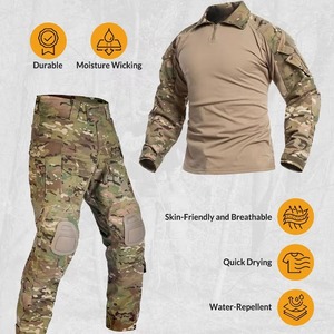 Uniforme de camuflaje transpirable personalizado para hombre, traje informal para caza, Paintball, artes marciales, pantalla frontal con logotipo - Product Image 3
