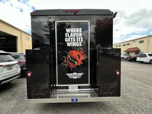 Cheap High Quality Mobile Fast Food Truck Cheap Price Drivable <b>Cargo</b> <b>Trailer</b> 45m Full Kitchen Snack Aluminum Material - Product Image 3