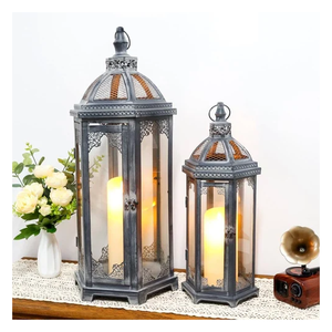 Linterna de Metal decorativa personalizada especial de Ramadán para candelabro Estilo nórdico moderno diseño de moda para decoración del hogar - Product Image 3