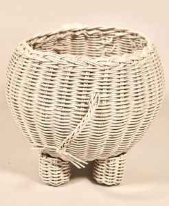 Jardinière éléphant en osier blanc, faite à la main, écologique, paniers de rangement en rotin naturel, multifonction moderne, Artex Green Earth Made - Product Image 6