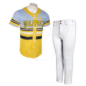 Uniforme de Béisbol Personalizado de Primera Calidad, Ropa Deportiva con Logotipo Personalizado, Transpirable, de Secado Rápido, Unisex, para Adultos y Tallas Grandes - Product Image 1