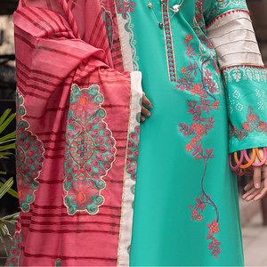 Traje Shalwar Kameez de verano de diseño tradicional, vestido informal de césped de 3 piezas para adultos, ropa musulmana islámica para mujeres - Product Image 6