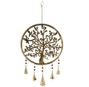 Campanas de viento de árbol de la vida de hierro, campanas colgantes de Metal para el hogar, balcón, sonido decorativo, carillón de viento, decoración de jardín al aire libre - Product Image 1