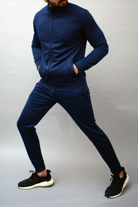 Nueva moda personalizada para hombre, trajes de sudor con cremallera, ropa de entrenamiento, tela de alta calidad, transpirable, informal, venta al por mayor, traje de sudor con cremallera para hombre - Product Image 2