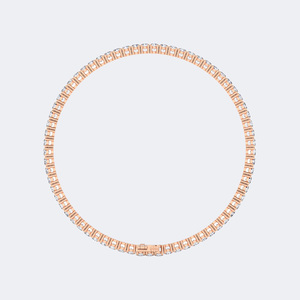 Pulsera de Diamantes de 4.36 Quilates con Corte Redondo y Engaste de Puntas, Diamantes Cultivados en Laboratorio, Color D E F, Claridad VVS VS, Oro Blanco, Oro Rosa, Joyería para Mujer - Product Image 6