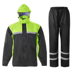 Traje de lluvia impermeable transpirable para hombres y mujeres | Conjunto de chaqueta y pantalones reflectantes ligeros para pesca, ciclismo, Camping - Product Image 1