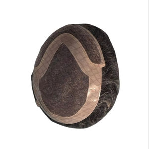 Perruque Taz Hair BD en cheveux humains, ondulée, prothèse, 100% cheveux chinois Remy, toupet à dentelle frontale avec base mono - Product Image 5