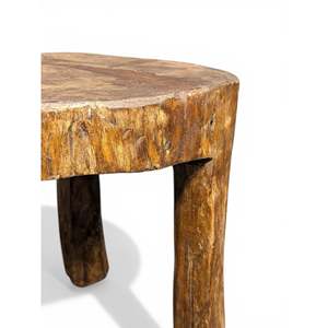 Naga Solid Wood <b>Side</b> <b>Table</b> Handmade Classic Antiqued <b>Rustic</b> Design for Living Room Bedroom Hotel or Villa Use - Product Image 2