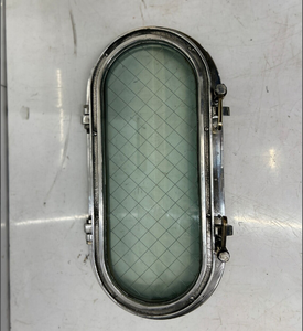Ventana de Proa de Barco Recuperada de Alta Calidad, Ventana de Proa Náutica de Latón Antiguo, Decoración de Pared Náutica Marítima - Product Image 1