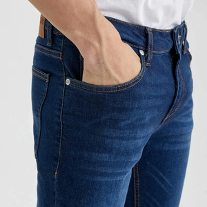 Pantalones vaqueros de corte recto para hombre OEM con logotipo personalizado, ropa de calle de verano 2025, ropa personalizada con pantalones de mezclilla de algodón - Product Image 4