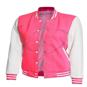 Veste universitaire pour homme de haute qualité, respirante, en cuir véritable, col montant, couleurs personnalisables, prix de gros - Product Image 4