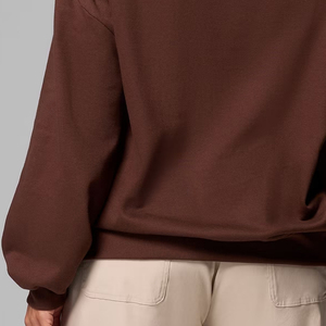 Sweat-shirt pour femme à col rond avec logo personnalisé et épaules tombantes, manches longues / Vêtement décontracté en tissu de haute qualité - Product Image 6