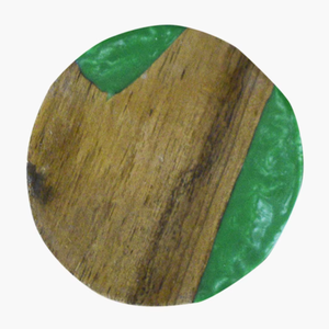Muebles de Cocina Modernos SOLOBEAT Hechos a Mano con Madera Maciza y Resina Epoxi Verde - Product Image 1