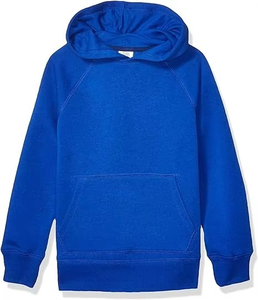 Sweat-shirt à capuche unisexe en coton mélangé bleu royal avec poche kangourou pour plus de confort - Product Image 1