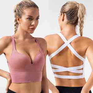 Soutien-gorge de sport convertible pour femme: Dos croisé à fort impact | Haut de gymnastique et de yoga à sangle à 3 voies - Product Image 1