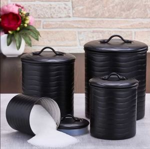 Récipient de stockage décoratif galvanisé de luxe, bidon durable empilable, parfait pour le thé, le café, le sucre et les épices - Product Image 2
