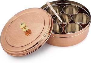 Boîte à épices en métal doré design, élégante, pour comptoir de cuisine, organisateur de table à manger et cadeau de mariage haut de gamme - Product Image 3