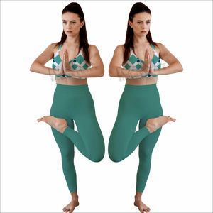 Ensemble de yoga pour femmes avec soutien-gorge de sport respirant et leggings flexibles en tissu confortable à séchage rapide pour l'exercice et la gym - Product Image 3