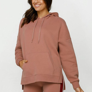 Sudadera con Capucha Extra Grande Personalizada para Mujer, Sudadera con Capucha Estilo Pullover, Ropa Urbana OEM, Color Sólido, Transpirable - Product Image 4