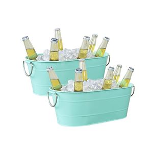 Baignoire à boissons galvanisée de qualité supérieure pour les fêtes seau à glace en acier inoxydable pour les fêtes - Product Image 3