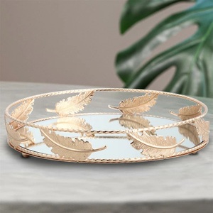 Plateau de service en métal martelé de forme ovale, plaqué nickel argenté, plateau de service pour le dîner et le petit déjeuner, plateau à café de table pour hôtels - Product Image 6