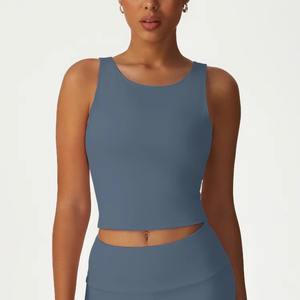 Top Deportivo de Yoga sin Mangas, Transpirable y Personalizado, para Mujer, Top Corto para Fitness, Running, Ejercicio, Ropa Deportiva - Product Image 1