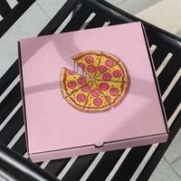 Boîte à pizza carrée rose écologique personnalisée recyclable pliable 6 / 8 / 10 / 12 / 13 / 14 pouces avec logo personnalisé
