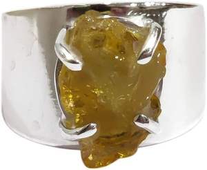 Bague pour femme en argent sterling 925, pierre précieuse citrine naturelle, pierre de naissance de novembre, large bande, petite bague, bijoux faits à la main - Product Image 1