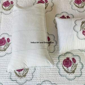 Couvre-lits en coton imprimés à la main en gros, couvre-lits matelassés en coton - Product Image 2