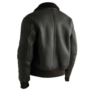 Chaqueta de invierno de piel de oveja para hombre, chaqueta de Color de cuero genuino de lujo a la moda, chaquetas informales simples populares - Product Image 2