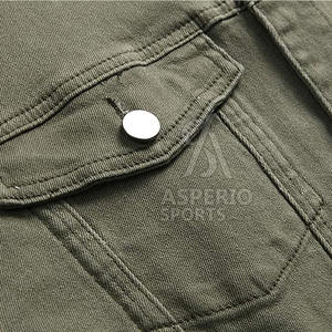 Veste en jean pour hommes, vêtements de mode pour hommes, vestes de rue, tissu en coton, logo personnalisé, veste d'hiver en jean tricoté - Product Image 3