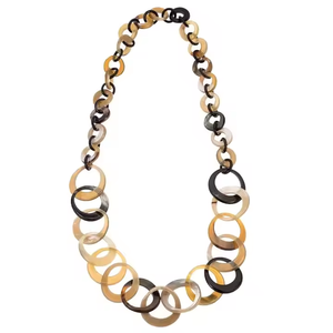 Collar de cuerno de búfalo de alta calidad, collar de cuerno Natural de Color ámbar y miel, cuerno de búfalo por artesanía de media luna - Product Image 5