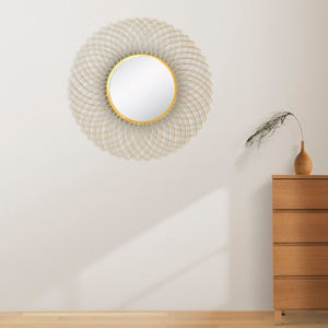 Top Selling Attractive Design New Arrival Iron Wire <b>Gold</b> Plated Wall <b>Mirror</b> For Home Office <b>Bathroom</b> Purpose Wall <b>Mirror</b> Decors - Product Image 5