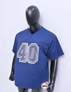 Camiseta de malla de fútbol personalizada al por mayor con serigrafía única OEM para camiseta cuadrada con cuello en V unisex - Product Image 5