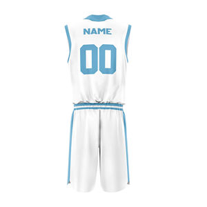 Best Men's Basketball Jersey Set Sleeveless Uniform Shorts Easy Wash Breathable Customized Team Name Plus Size Digital Printed - Product Image 4