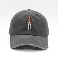 Casquettes de baseball unisexe en polyester/coton avec broderie 3D, vente en gros, effet délavé, pour sports de plein air, respirantes, imperméables et ajustables