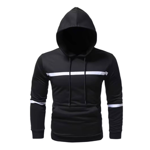 Sweat à capuche en molleton de couleur unie pour hommes, sweat à capuche de sport, vêtements de sport respirants pour hommes, sweats à capuche pour hommes - Product Image 1